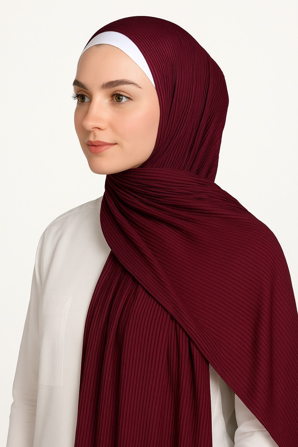 Ribbed Jersey - Burgundy