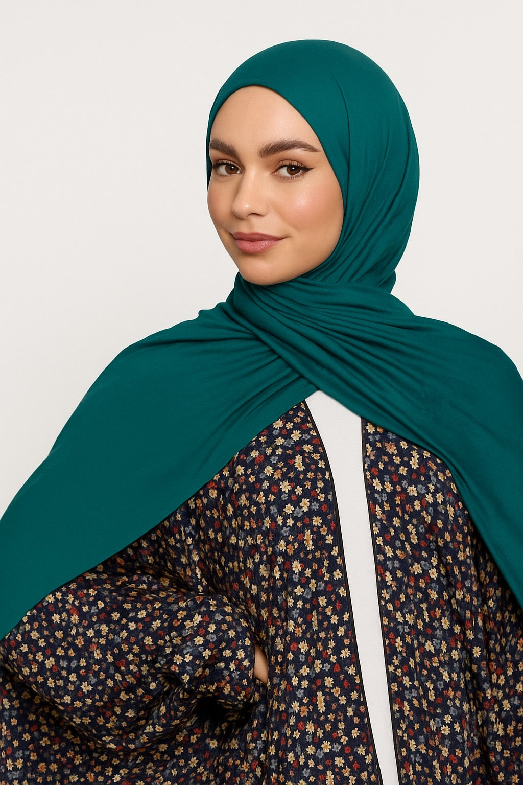 Deep Teal Jersey Hijab