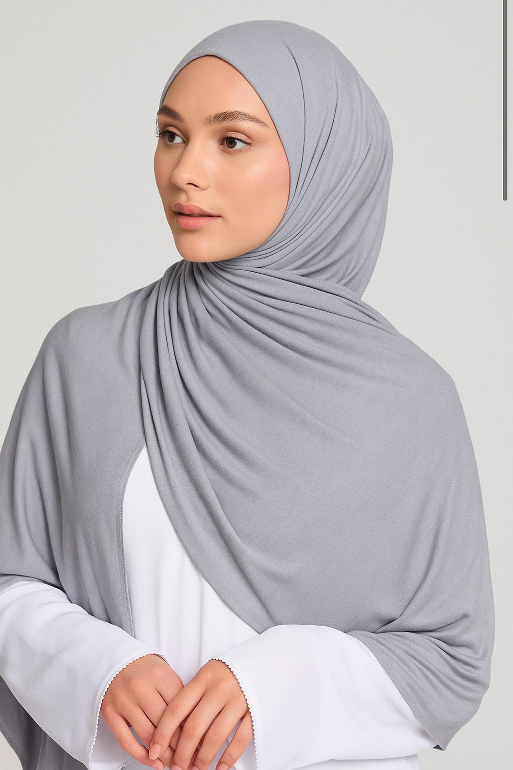 Light Grey Jersey Hijab
