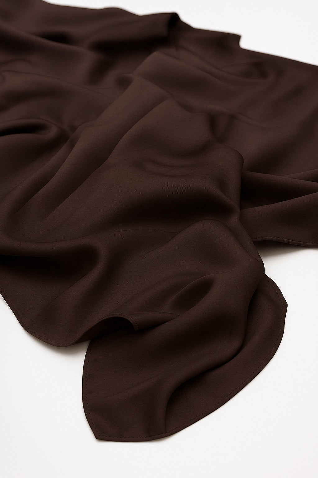 Plain Satin Silk - Dark Brown