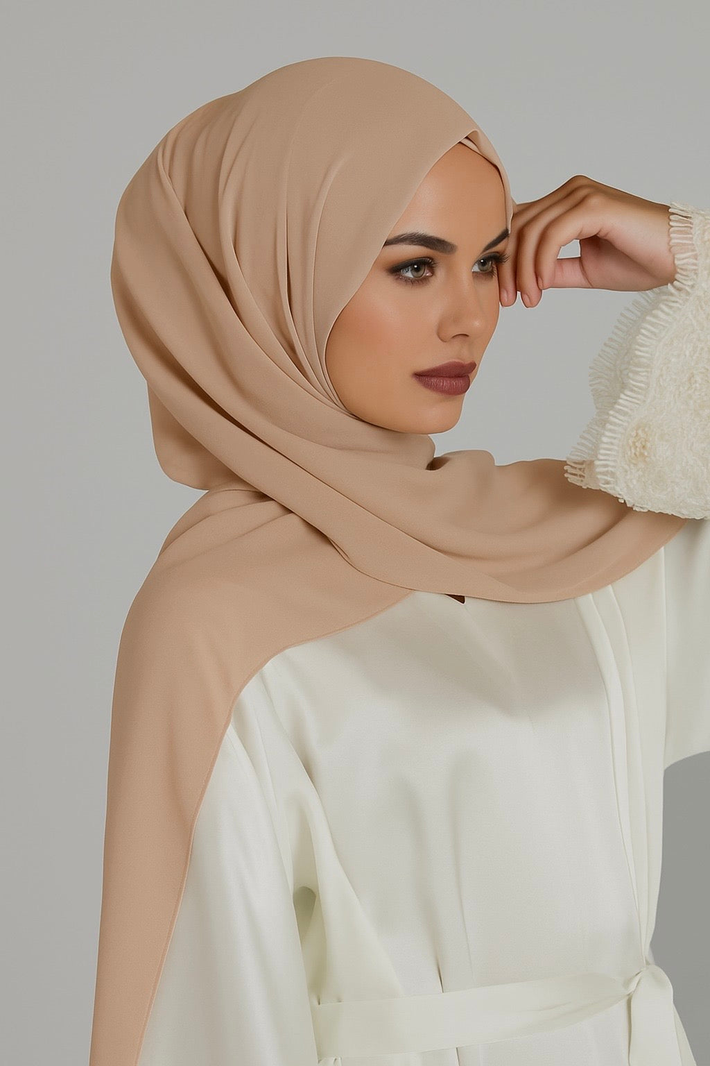 Premium Georgette - Creamy Nude - 112