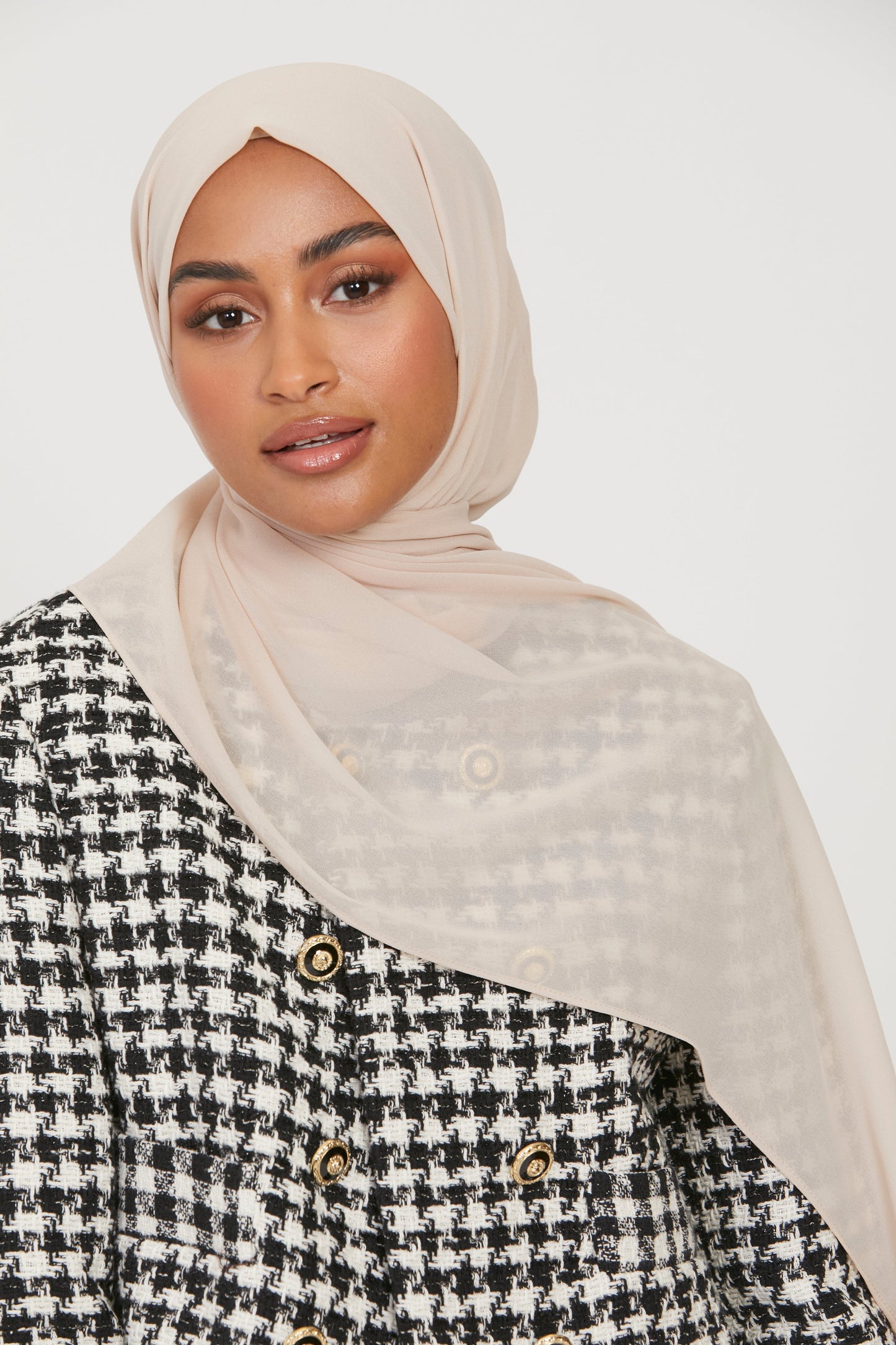 Premium Georgette Chiffon Hijab - Nude