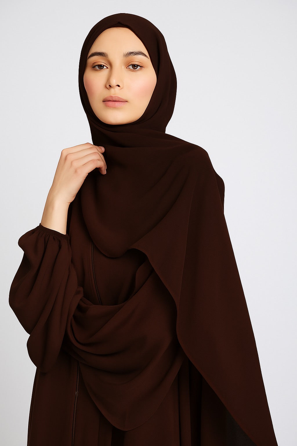Premium Georgette - Dark brown - 12