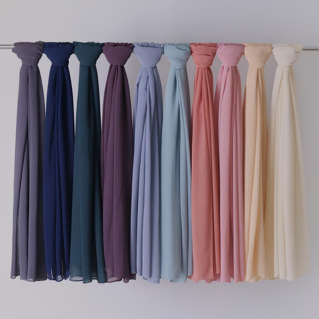 Premium Georgette Hijab Bundle — (10 pieces)
