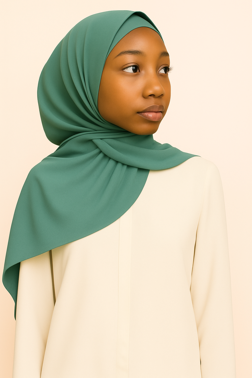 Plain Satin Silk - Sage green