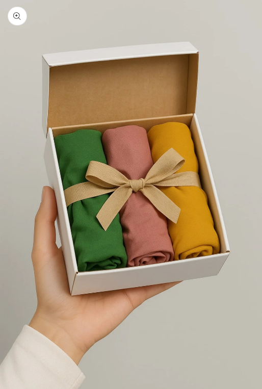 Magnetic Instant Hijab by UJ - BUNDLE OF 3 (RANDOM COLORS)