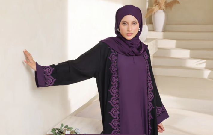 Plum Noir Abaya