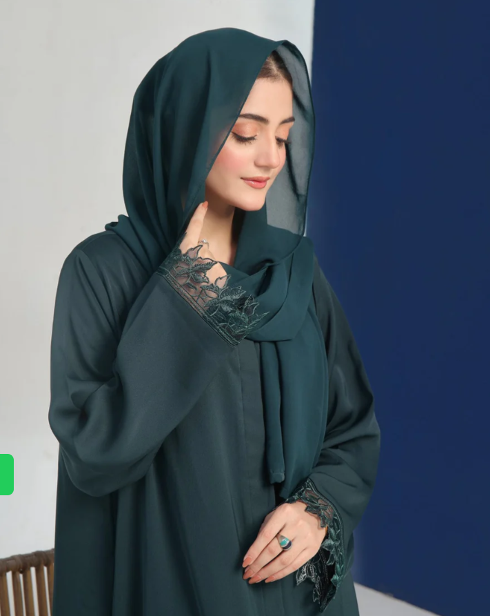 Emerald Lace Abaya