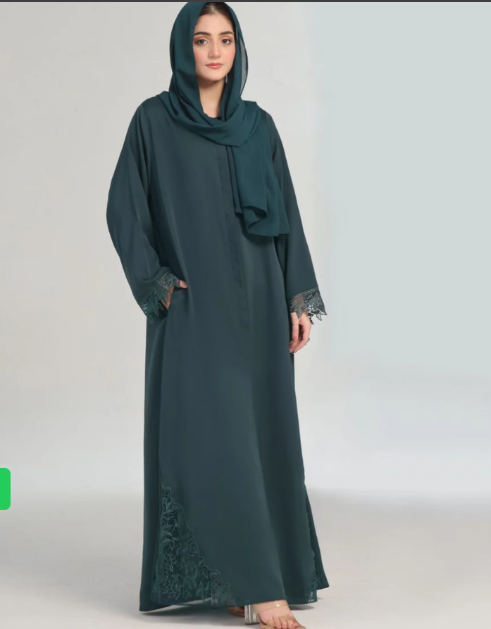 Emerald Lace Abaya