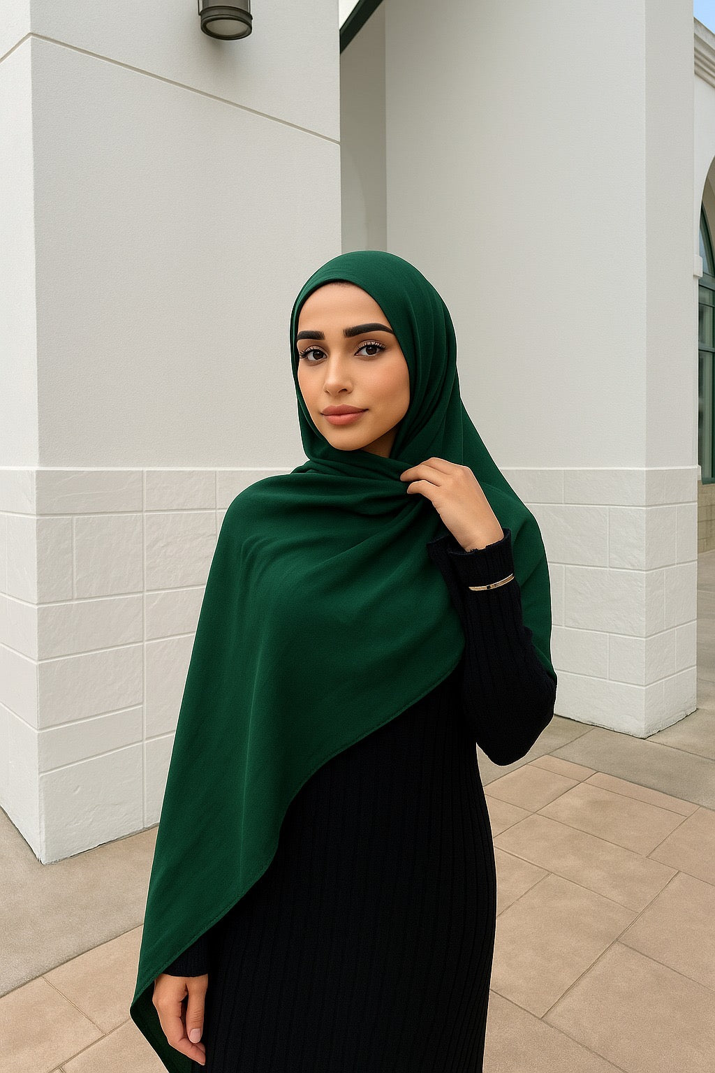 Modal Hijab — Dark Green