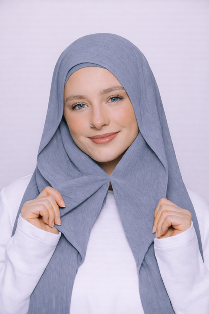 Luxury Instant Crinkle Chiffon Hijab By UJ - PAK - 66 x 30 Inches