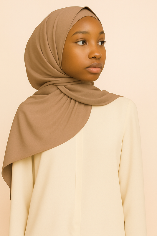Plain Satin Silk - Taupe Beige