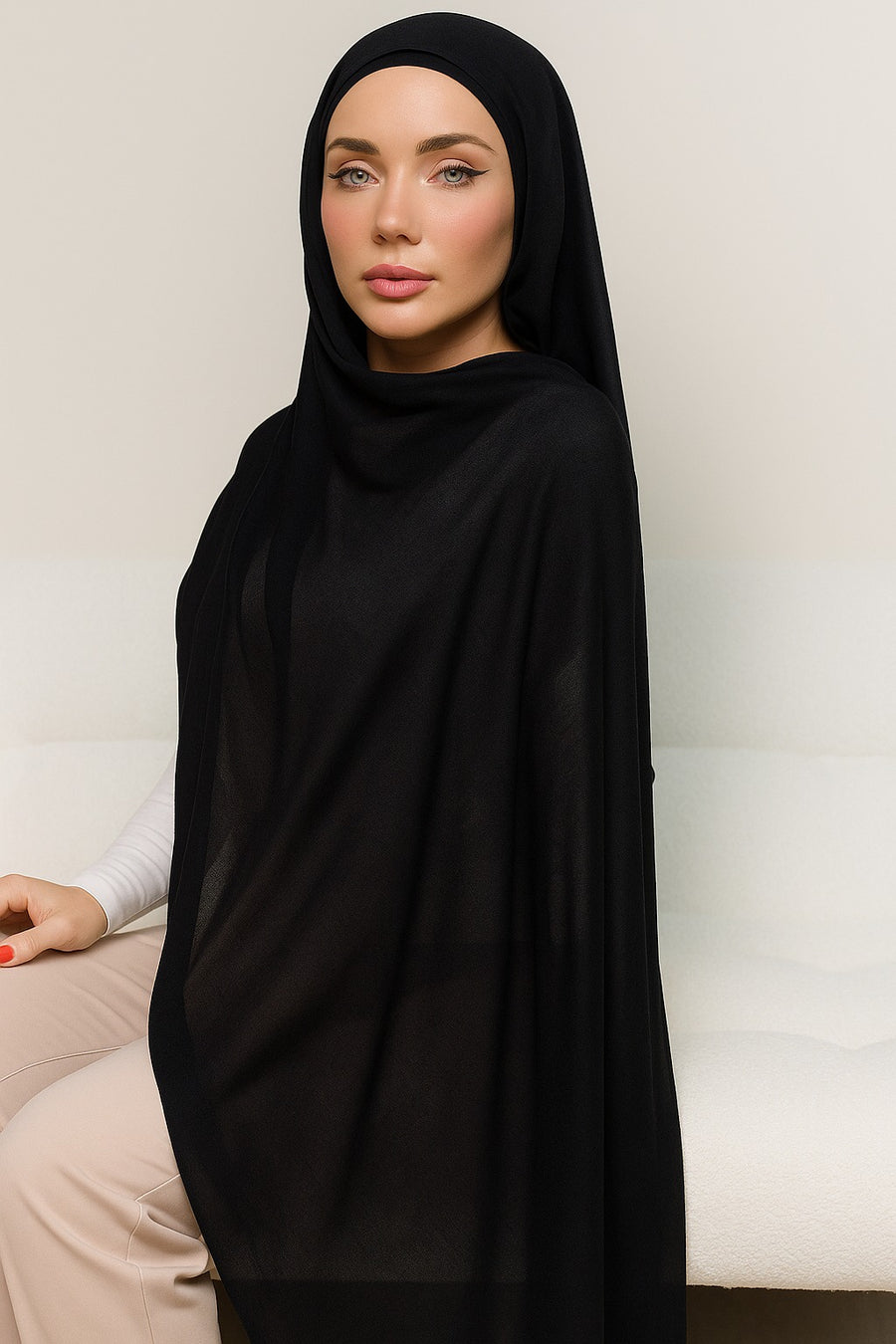 UJ™ Black Modal Hijab | Buy Hijab Online Pakistan | UmmeJannah