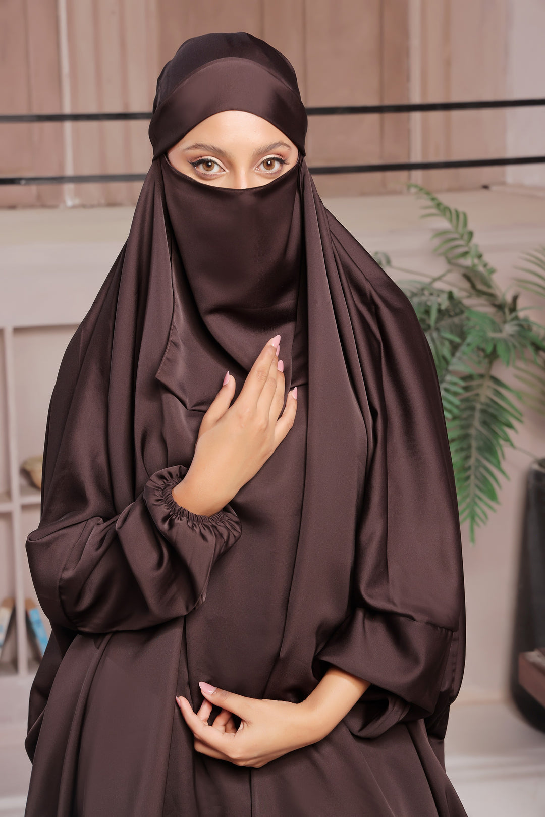 Dark brown Jilbab