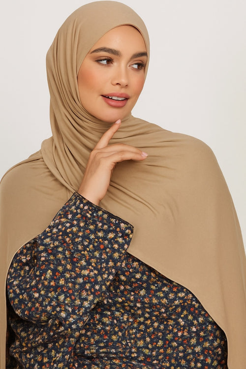 Beige Jersey Hijab