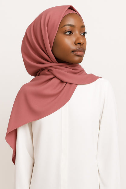 Plain Satin Silk - Dusty Rose
