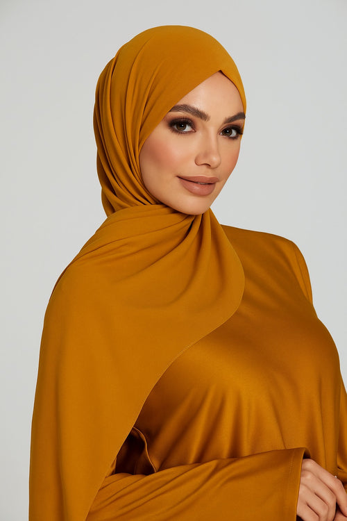 Premium Georgette - Burnt Mustard - 15