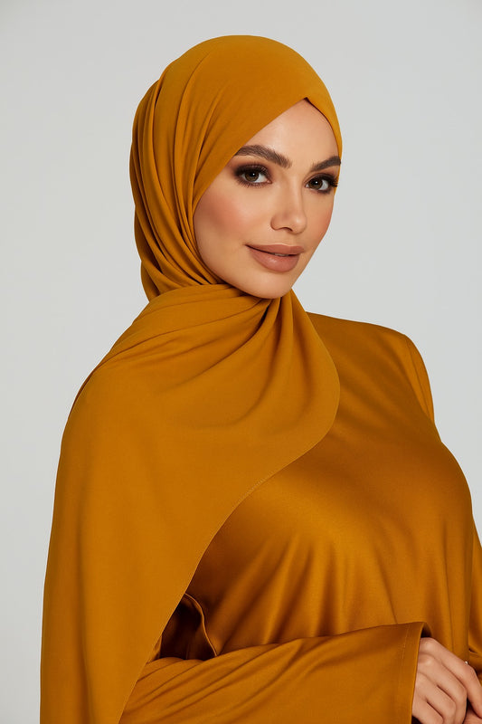 Premium Georgette - Burnt Mustard - 15