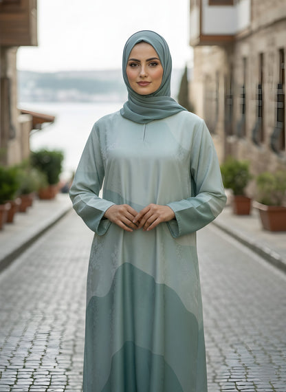 Sage Wave Abaya
