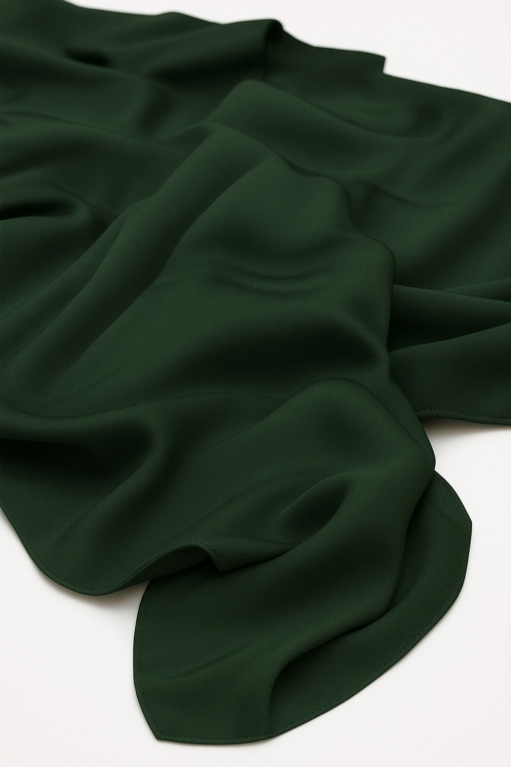 Plain Satin Silk - Dark Green