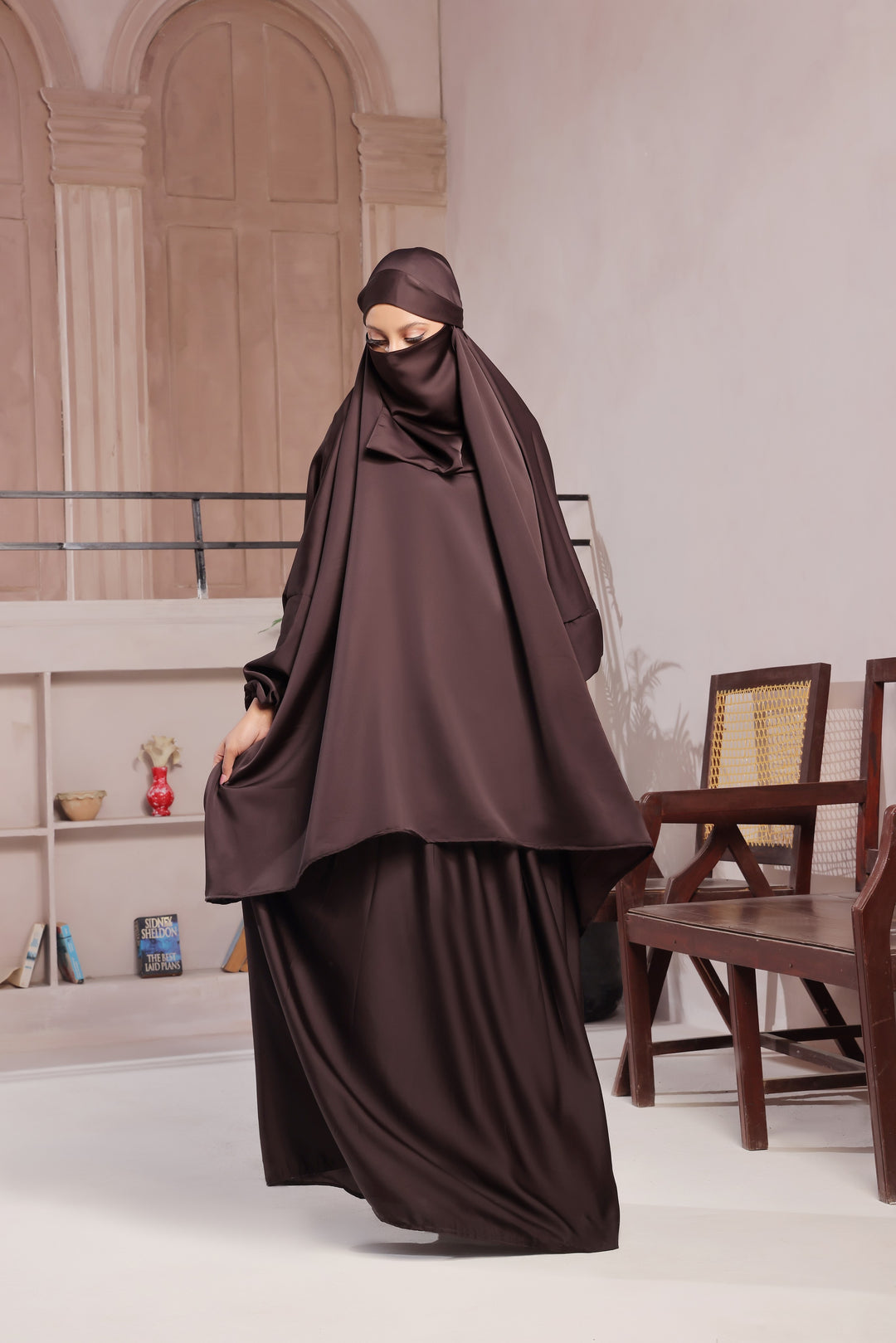 Dark brown Jilbab