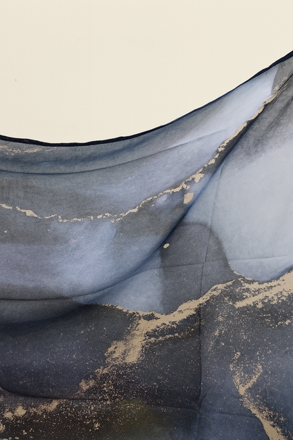 Printed Modal Hijab - Midnight Marble