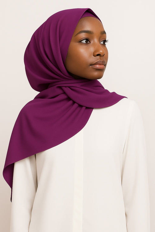 Plain Satin Silk - Purple