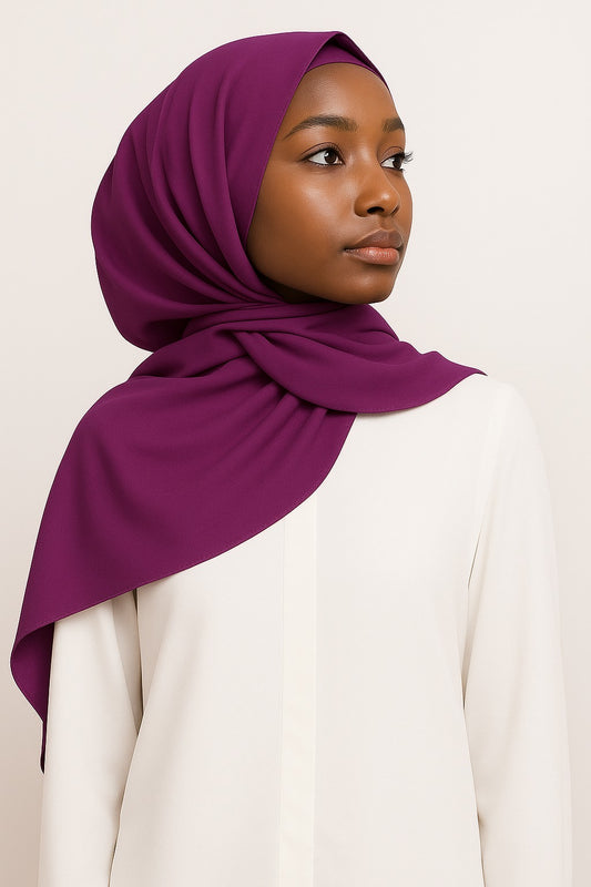 Plain Satin Silk - Purple