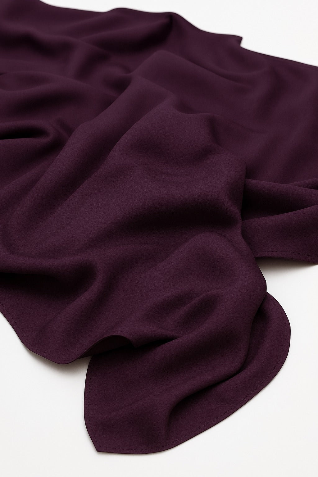 Plain Satin Silk - Dark Plum