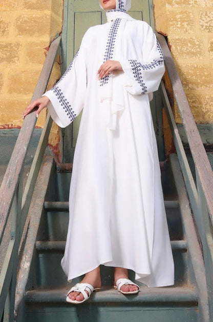 Azure Stitch Abaya