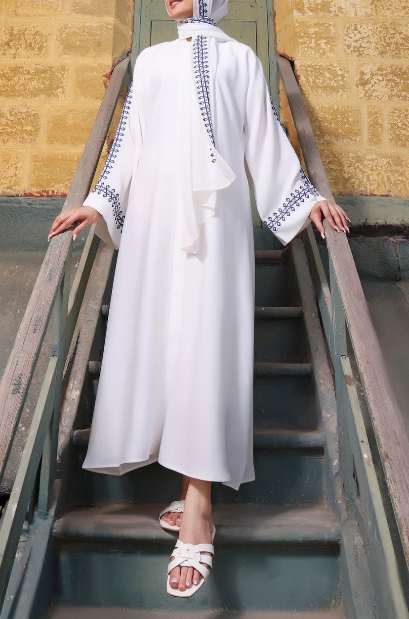 Azure Stitch Abaya