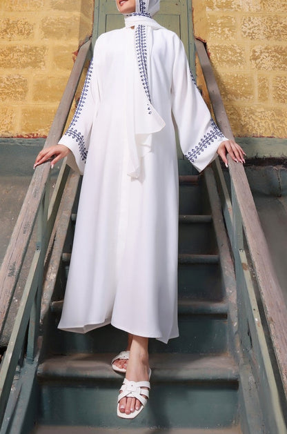 Azure Stitch Abaya