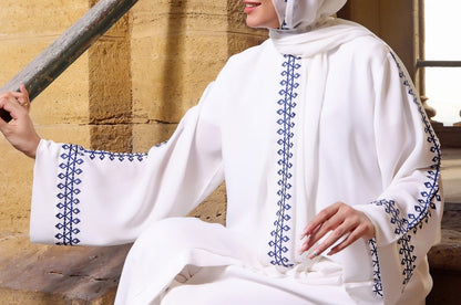 Azure Stitch Abaya