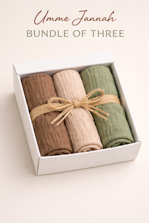 UJ™ Magnetic Crinkle Hijab Bundle of 3 UK | UmmeJannah