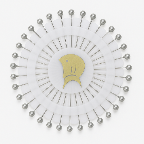 METALLIC PIN WHEEL - SILVER AND MULTI COLORED