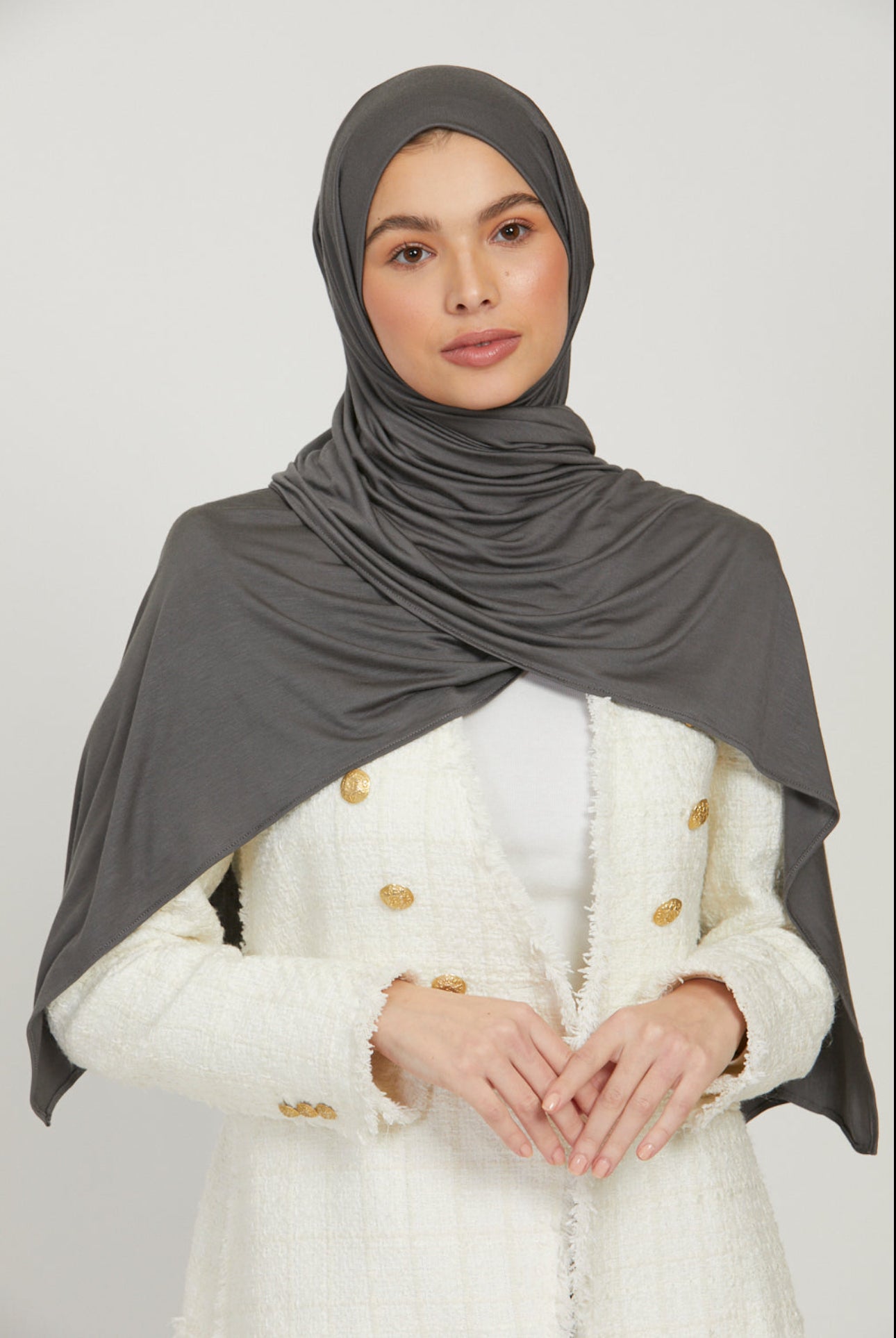 Charcoal Jersey Hijab