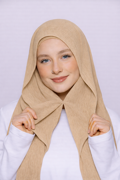Luxury Instant Crinkle Chiffon Hijab By UJ - PAK - 66 x 30 Inches
