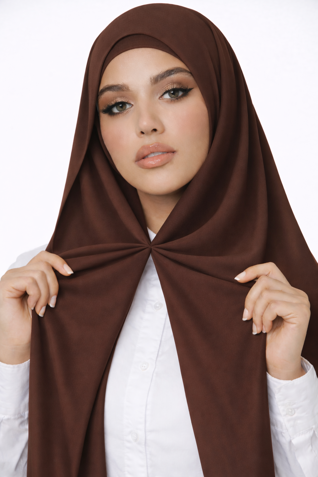 Magnetic Instant Turkish Georgette Hijab by UJ - PAK -  66 x 28 (Inches)