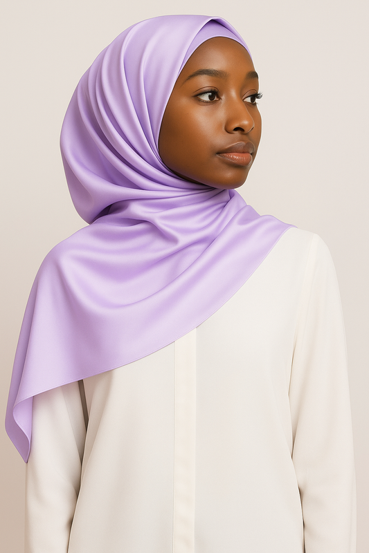 Plain Satin Silk - Lilac