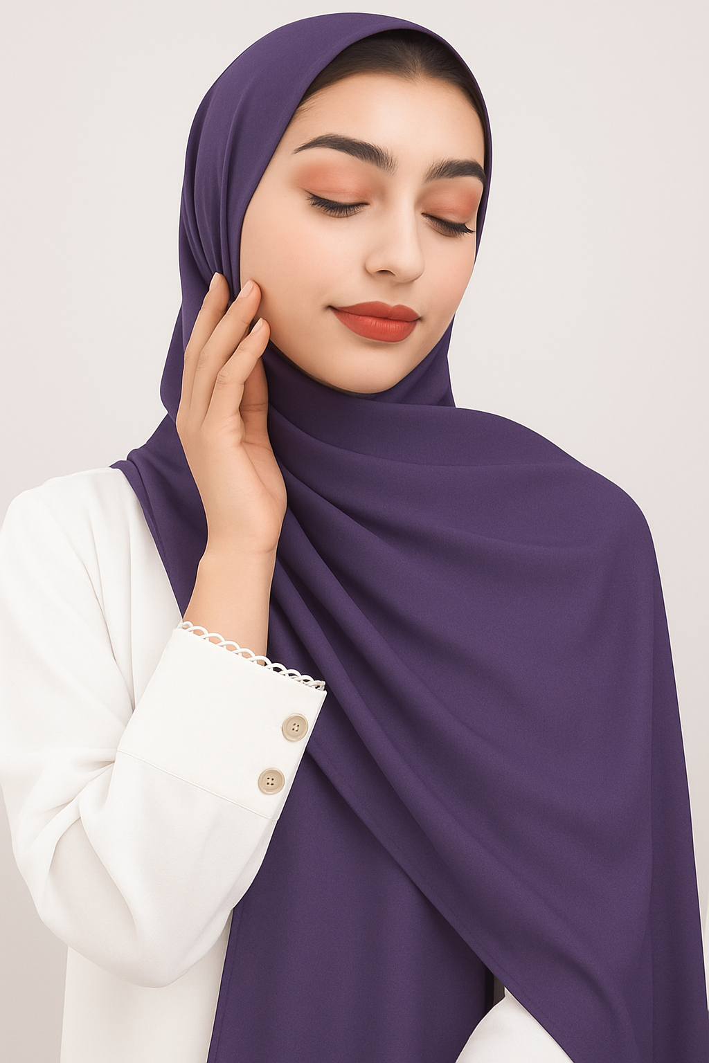 Plain Satin Silk - Slate grey