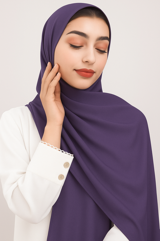 Plain Satin Silk - Slate grey