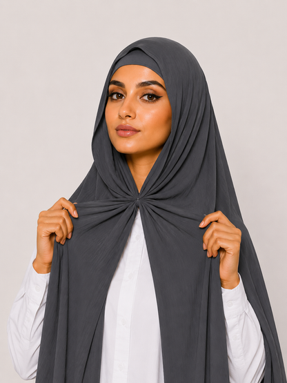 UJ™ Luxury Instant Crinkle Chiffon Hijab By UJ - PAK - 66 x 30 Inches
