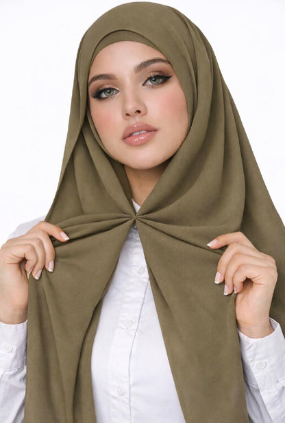 UJ™ Magnetic Instant Turkish Georgette Hijab by UJ - PAK -  66 x 28