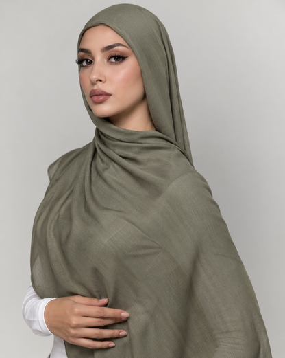 PREMIUM MODAL HIJAB (SINGLE STITCH) - SAGE GREEN