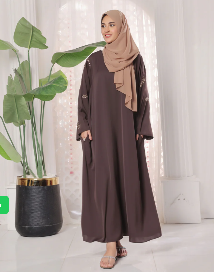 Mocha Brown Maxi Abaya