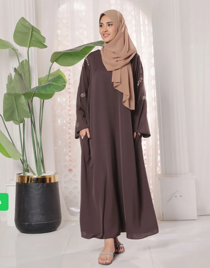 Mocha Brown Maxi Abaya