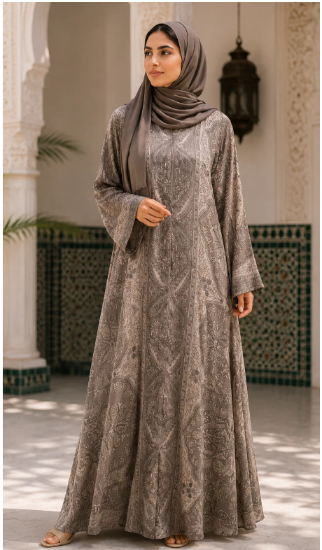 Taupefarbene Abaya