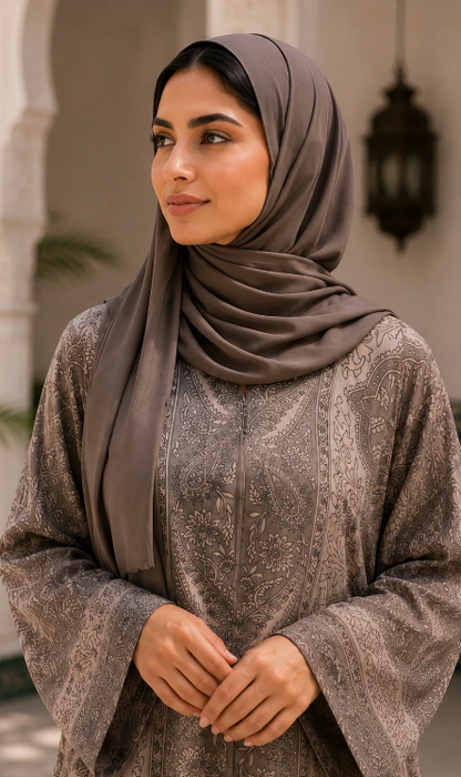 Taupefarbene Abaya