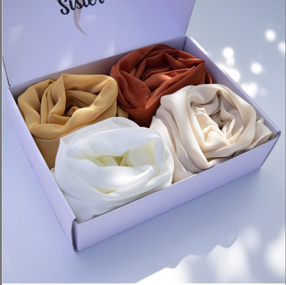 Georgette HIJAB BUNDLE - 4 Premium Hijab