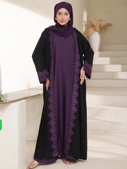 Plum Noir Abaya